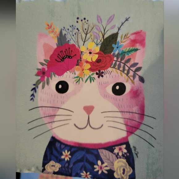 🛒🛍️💥NWT adorable lot of 4 absorbant stone floral kitty coasters - Picture 4 of 5